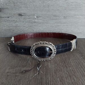 Brighton Vintage Reversible Twist Leather Belt Medium